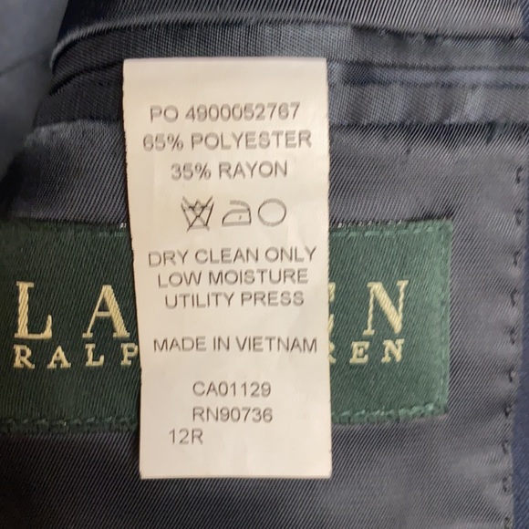 Lauren Ralph Lauren Solid Suit Blazer, Little Boys, Navy blue with Gold buttons, - Picture 11 of 16